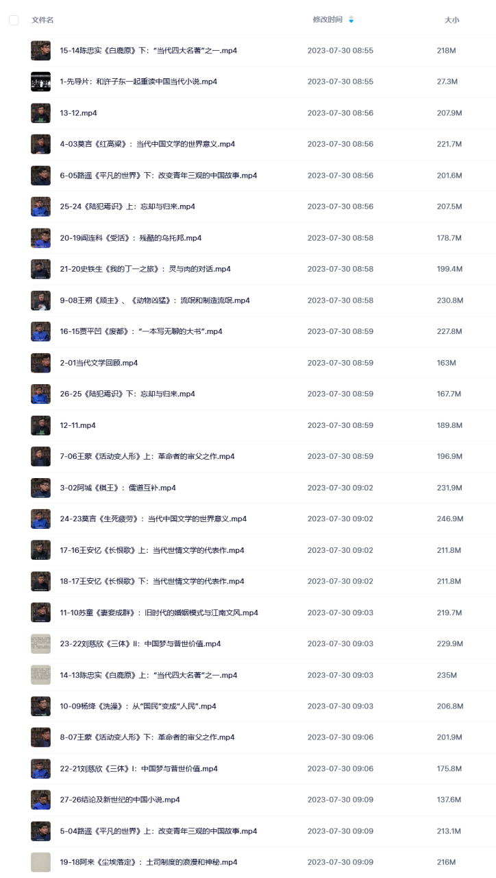 许子东·当代小说25讲