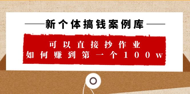图片[1]-打造新个体成功案例库，如何赚到第一个100w！29节视频文档教你轻松实现！-云上仙人资源网