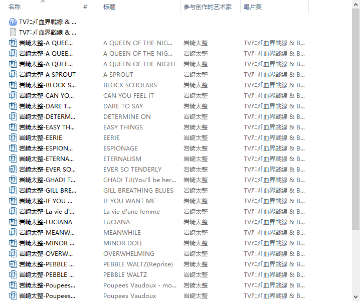 《血界战线+血界战线&BEYOND OST》动漫影视原声带[高音质MP3+无损FLAC/1.48GB]百度云盘下载