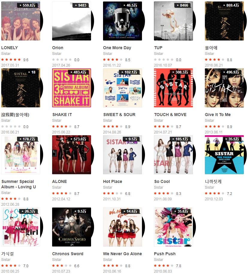 Sistar(2010-2017)所有专辑合集打包[高品质MP3-320K/631MB]百度云网盘下载