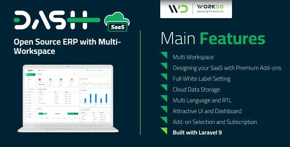 WorkDo Dash SaaS v1.4 - 具有多工作空间的开源 ERP