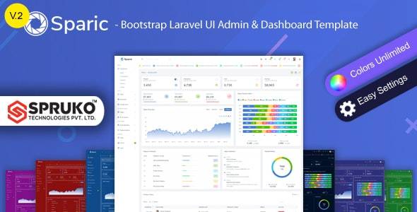 Sparic v2.0 - Laravel 管理仪表板模板