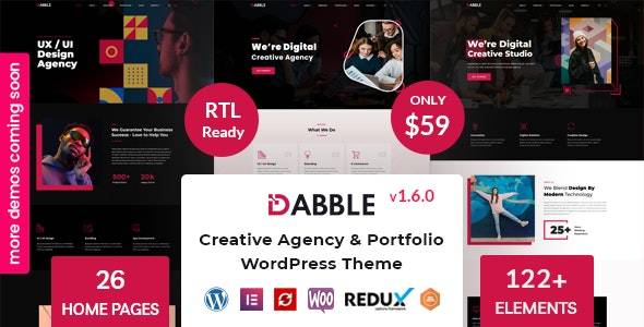 Dabble v1.6 - 创意机构和作品集 WordPress 主题