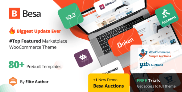 Besa v2.2.16 - Elementor Marketplace WooCommerce 主题