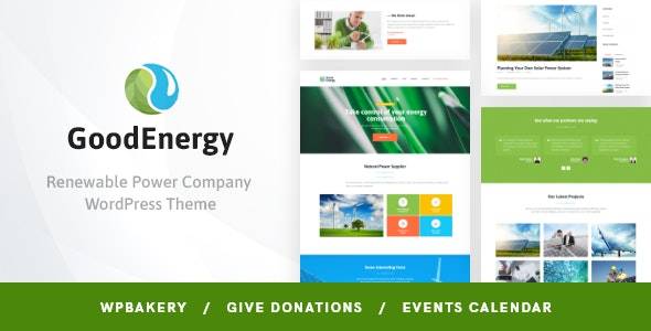Good Energy v1.7.4 -生态可再生能源公司WordPress主题