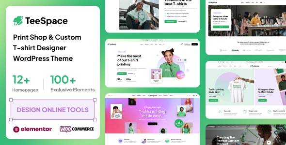 TeeSpace v1.2.6 -打印自定义T恤设计师WordPress主题