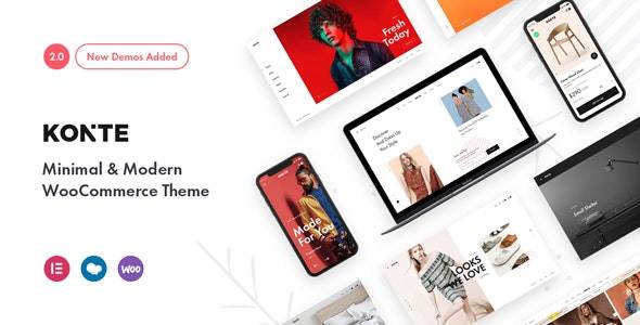 Konte v2.2.8 - 最小和现代的 WooCommerce 主题