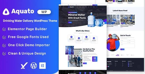 Aquato v1.0.0 – 饮用水输送 WordPress 主题