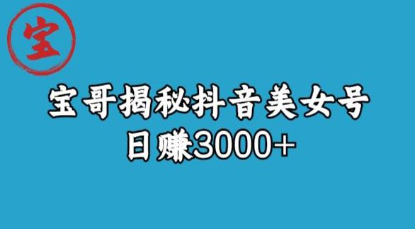 宝哥揭秘抖音美女号玩法，日赚3000 【揭秘】