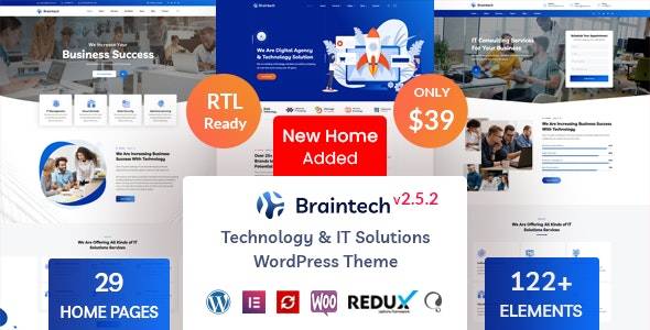 Braintech v2.5.2 - 技术和 IT 解决方案 WordPress 主题