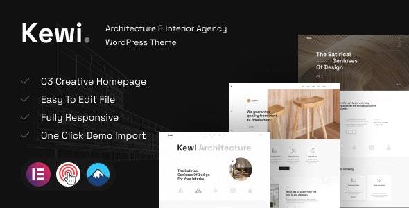 Kewi v1.0 - 建筑与室内机构 WordPress 主题