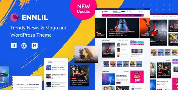 Ennlil v1.0.1 - 现代杂志 WordPress 主题 + WooCommerce