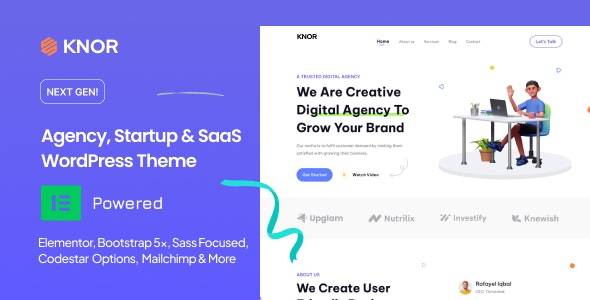 Knor - 数字机构 WordPress 主题