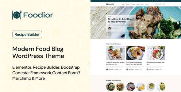 Foodior - 个人美食博客 WordPress 主题