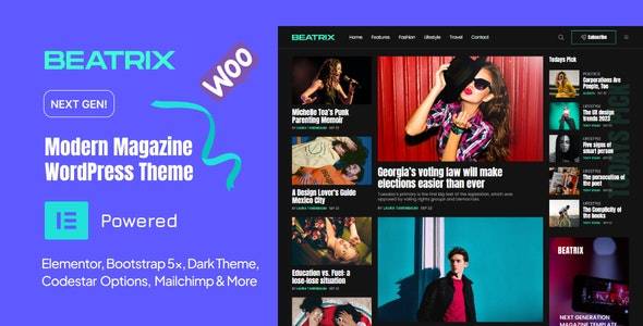 Beatrix - 现代杂志 WordPress 主题