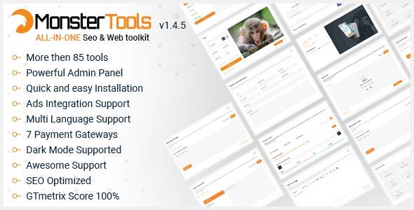 MonsterTools v2.0.0 - 一体化 SEO 和 Web 工具包，就像一把瑞士军刀