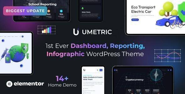 Umetric v2.0.1 - WordPress 仪表板、报告和信息图表主题