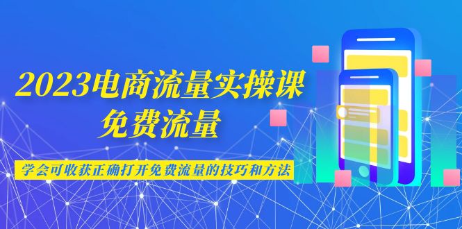 图片[1]-2023电商流量实操课-免费流量，学会可收获正确打开免费流量的技巧和方法-云上仙人资源网