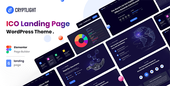 Cryptlight v1.1.4 - ICO NFT AI 登陆页面 WordPress 主题