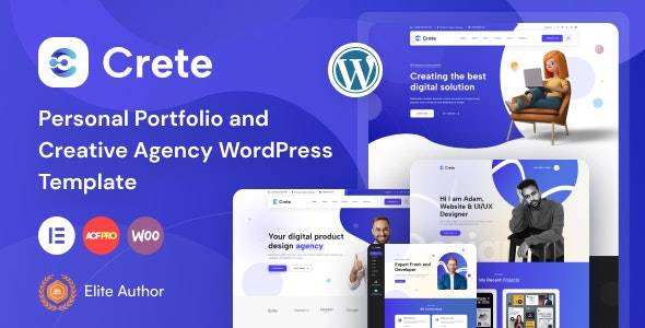 Crete v1.1 - 个人作品集和创意机构 WordPress 主题