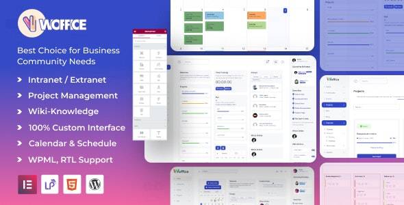 Woffice v5.2.2 - 内联网/外联网 WordPress 主题