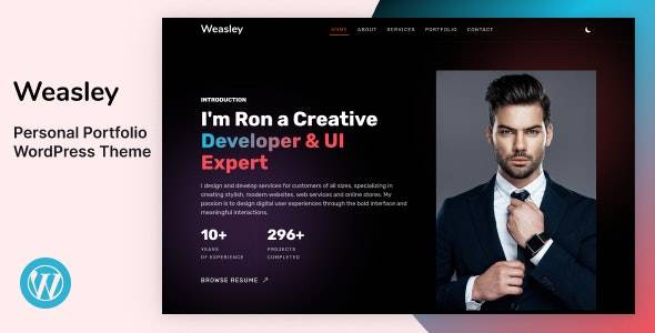 Weasley v1.0 – 个人作品集 WordPress 主题