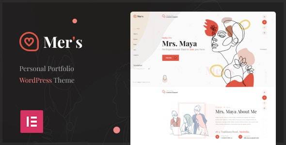 Mer's v1.0 - 个人作品集 WordPress 主题