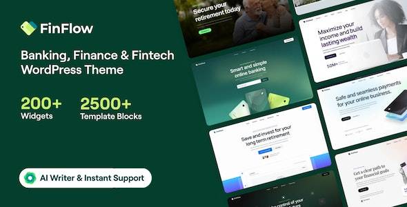 FinFlow v2.0.1 - 银行金融和金融科技 WordPress 主题