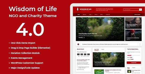 Wisdom Of Life v4.0 - 非政府组织和慈善主题