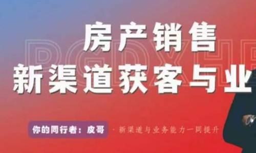 皮哥《房产销售新渠道获客与业务》完结版课程视频合集 皮哥《房产销售新渠道获客与业务》完结版课程视频合集