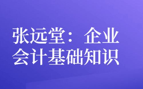 张远堂《企业会计基础知识详解》全11节课程视频合集 张远堂《企业会计基础知识详解》全11节课程视频合集