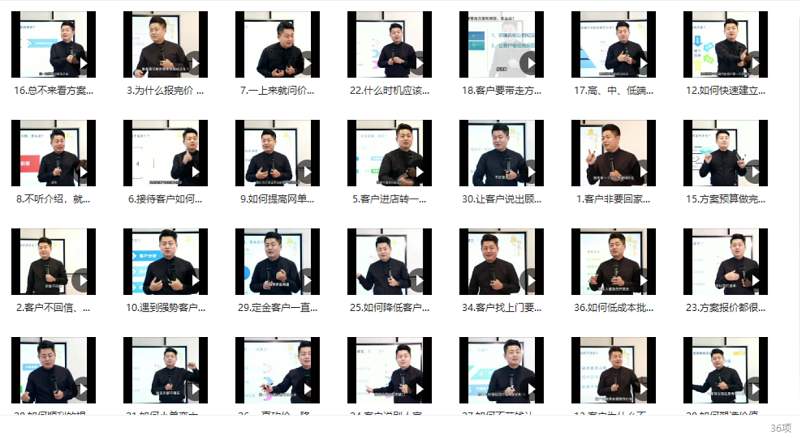 小伟老师《业绩增长36技》完结版课程视频合集 小伟老师《业绩增长36技》完结版课程视频合集