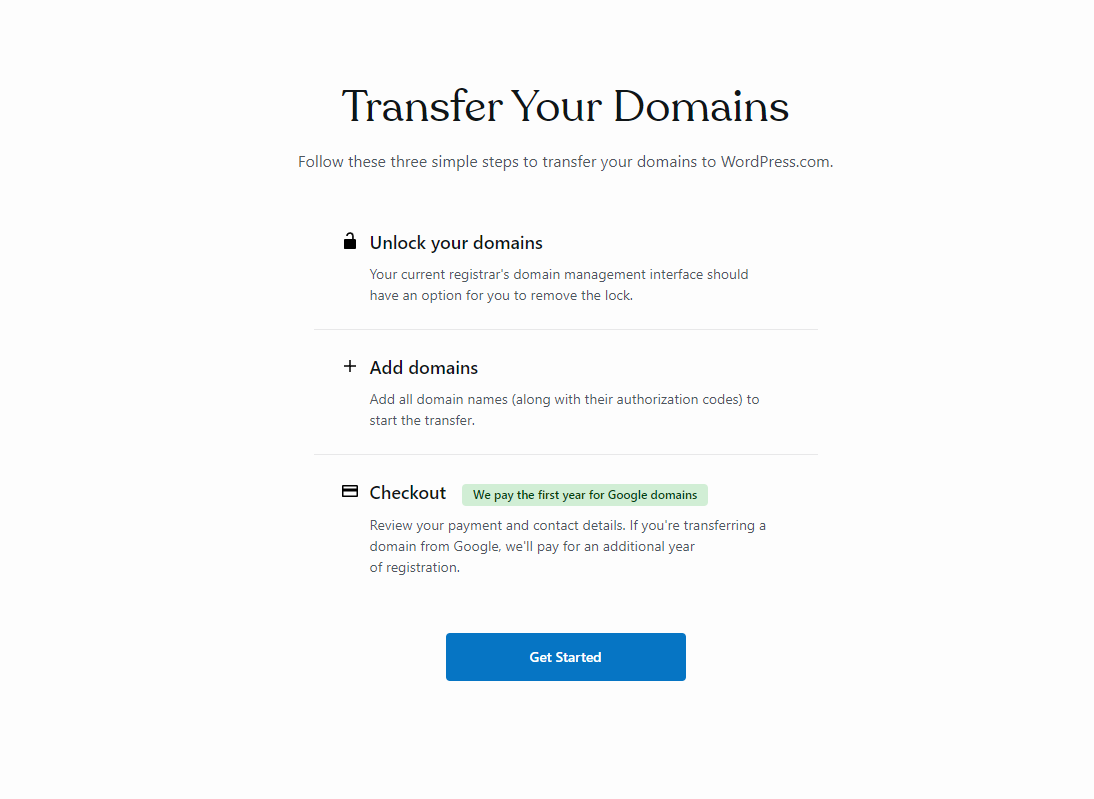 好消息!好消息!从谷歌转出域名至wordpress 免费续一年