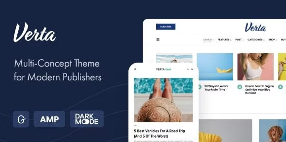 Verta v1.0.5 - 适合现代出版商的多概念 WordPress 主题