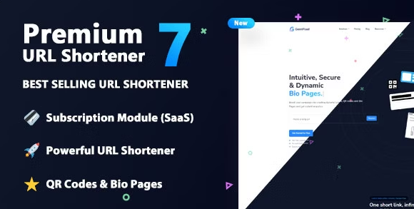 Premium URL Shortener v7.0.2 - 链接缩短器、个人简介页面和 QR 码