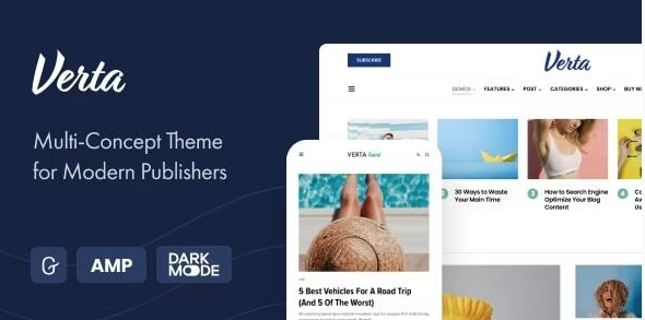 Verta v1.0.6 - 适合现代出版商的多概念 WordPress 主题