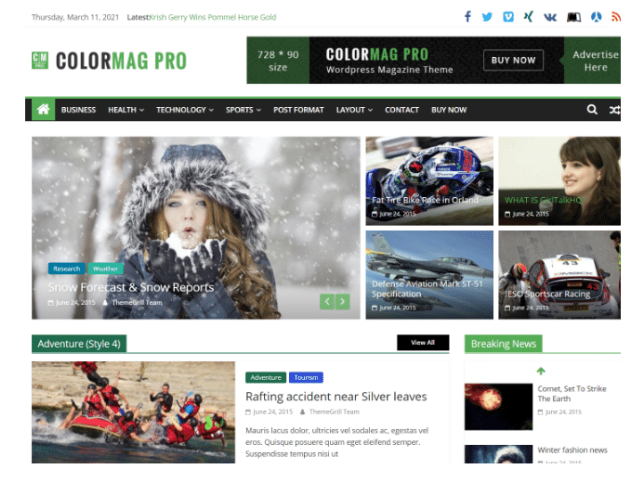 ColorMag Pro 4.0.6 - #1 杂志和新闻风格 WordPress 主题