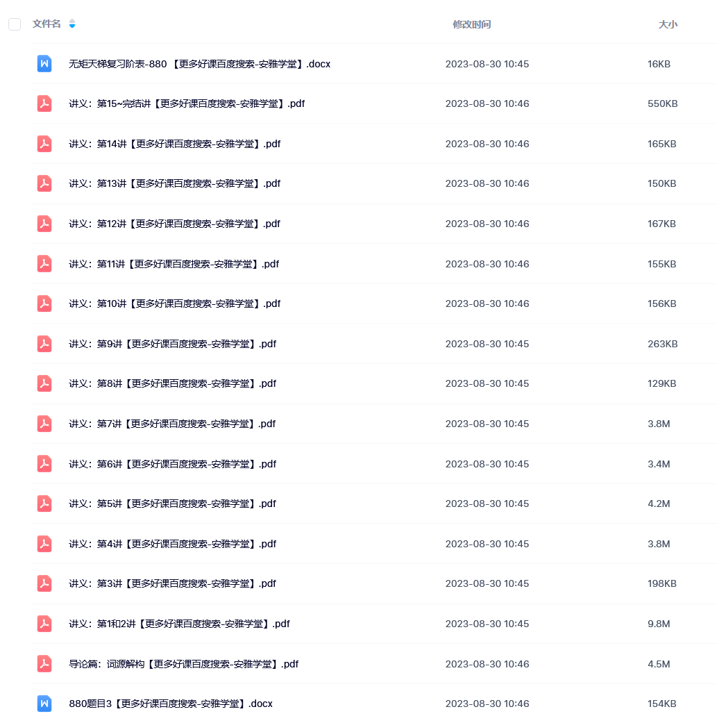 王无术·8小时刷完专升本核心母词