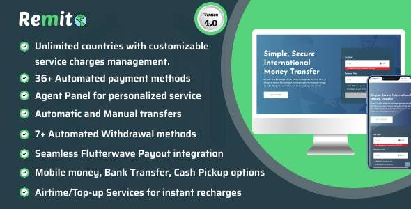 Remito v4.0.1 - 完整的汇款解决方案