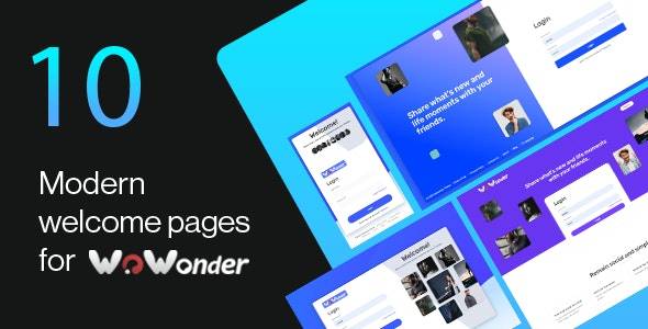 Wonderful v1.4.2 - WoWonder 的终极欢迎页面主题