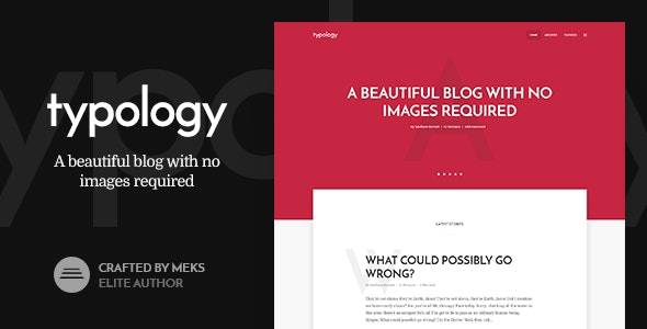 Typology v1.7.6 - 基于文本的最小 WordPress 博客主题