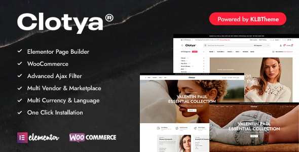 Clotya v1.1.7 – 时装店电子商务主题