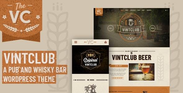 VintClub v1.1.0 - 酒吧和威士忌酒吧 WordPress 主题