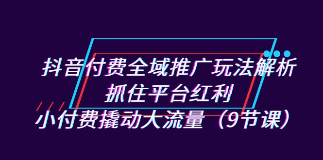 图片[1]-新抖音直播间推广实战指南：小费用大流量，抓住平台红利（9节课）-云上仙人资源网