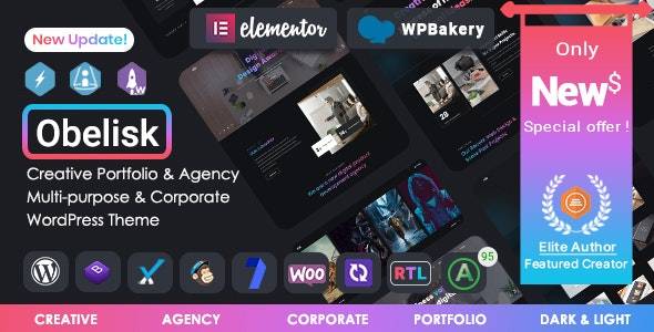 Obelisk v1.7.7 - 代理组合和创意 WordPress 主题