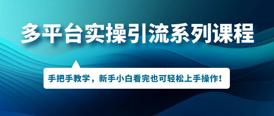 图片[1]-引爆多平台引流技巧大揭秘！手把手教学，让你轻松掌握引流操作！-云上仙人资源网