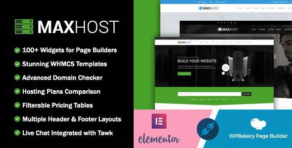 MaxHost v9.7.8 - 带有 WooCommerce 的虚拟主机、WHMCS 和企业业务 WordPress 主题