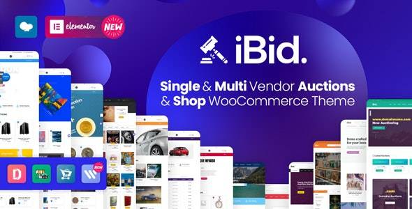 iBid v3.8 - 多供应商拍卖 WooCommerce 主题