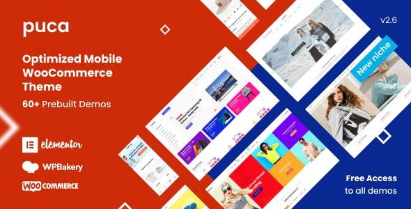 Puca v2.6.13 - 优化的移动 WooCommerce 主题