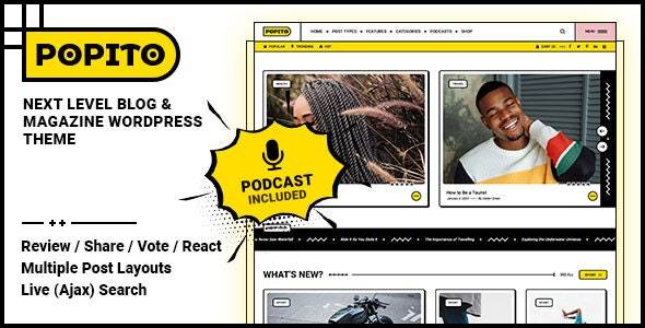Popito v1.1.3 - 博客和杂志 WordPress 主题